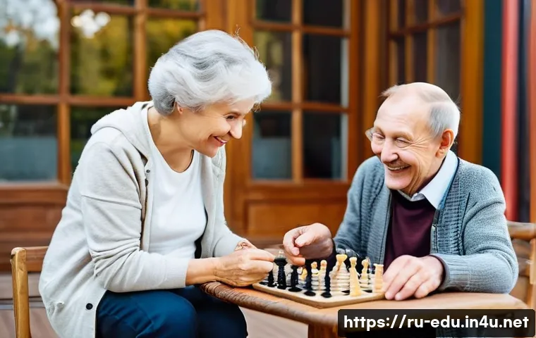 시니어 감정 관리 - **A vibrant community gathering of cheerful Russian seniors.**
Detailed prompt: "A group of chee...